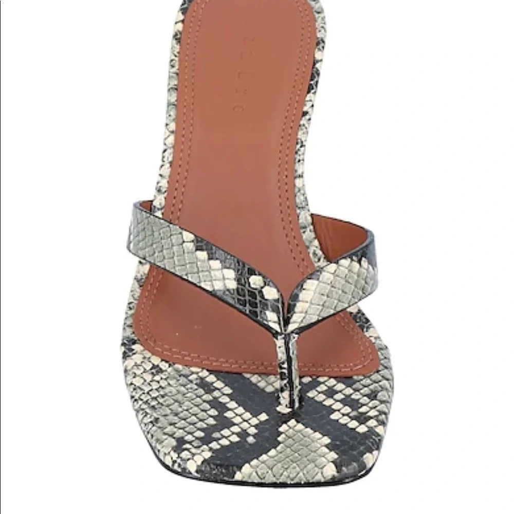 Sandro - Snake-effect leather mules - Picture 4 of 8